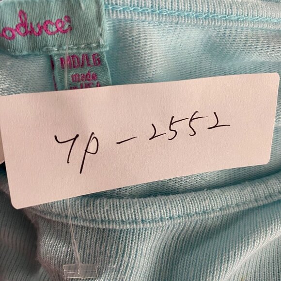 Fresh Produce Studio Top M/L Swimming Pool Blue Long Sleeve Solid NWT TP-2552 - Picture 2 of 11